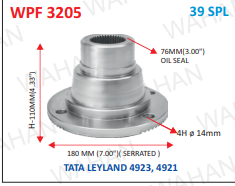 P.FLANGE 39-TH x 7'' DIA.-THICK SEAL