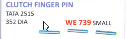 CLUTCH FINGR PIN -352 LONG
