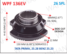 FLANGE 26T X 63MM X 6' BASE EV CUT
