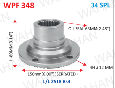 THRU SHAFT FLANGE - 34-TH  XS-6'' - BASE-64.MM SEAL-OD   HEIGHT - 80.MM
