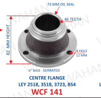 CENTRE FLANG 46-TH x6''xOIL SEAL73.MM x HEIGHT 82.MM - T.2523/3718