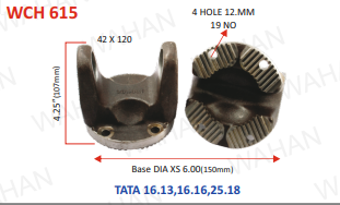 XS - C.H. 42 x 120 - DIA-6''