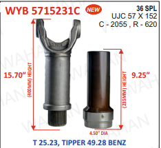 R-620-36-TH-SET-DIA-4.50'-LY-15.70' & BH-9.25'  COATED
