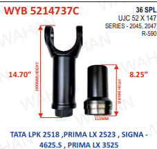R-590 - U.J.SIZE : 52 x 147  FORK LENGTH 14.70''  B-LENGTH 8.00'' - COATED