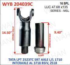 MSL-16-TH-SET- YOKE-16'+BARREL- 9'' -DIA-4'
