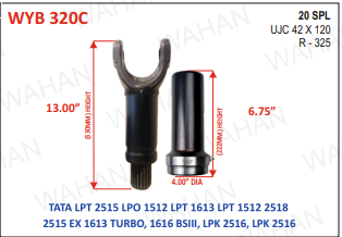 R-325-20-TH-Y-13''& B-6.75'''-SET-42-120-DIA-4.00''' COATED