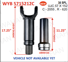 LF 17.25 + BH 11''(108)-36-TH x 57 X 152 - SET - COATED