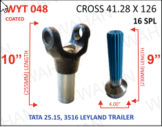 Y & T YOKE 10'' X R/T 9'' 4'' DIA 16TH 41.28 X 126