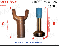 YOKE & TEETH - SET - 34.95 x 126 x 16TH x LEY. 1613 - E.COMET