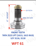 [WFT 61] C.J.TEETH - 28-TH x 3.50''-DIA  HEIGHT-155.mm - TATA-16.16   S-2045 - 55.MM BEARING