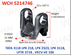[WCH 5214746] XS - C.H. 52 x 147 - DIA - 6''- HT-5.25''