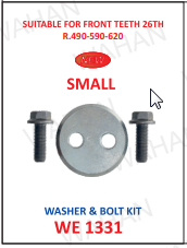 [WE 1331] WASHER + BOLT KIT - SUITABLE FOR FRONT TEETH - 20-TH