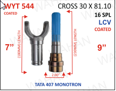 [WYT 544] PROP SHAFT YOKE 170.00 MM & TEETH 9'' SET