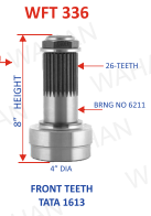[WFT 336] C.J.TEETH - 26-T x 4'- DIA
