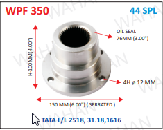 [WPF 350] XS-FLANGE - 44-TH-6'' - 76.30 MM  SEAL OD - 100.MM HEIGHT