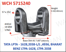[WCH 5715240] XS - C.H. 57 x 152 - DIA-7''- HT-5.25''