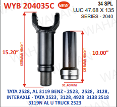 [WYB 204035C] COATED-C-2040-34-TH-SET-DIA-91.40.mm-LY-15.20'' & BH-10.70''