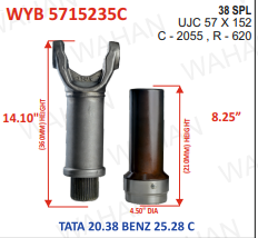 [WYB 5715235C] COATED-C-2055-38-TH-SET-DIA-4.50'-LY-14.10' & BH-8.25'