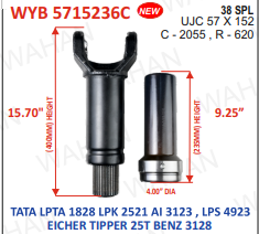 [WYB 5715236C] COATED-C-2055-38-TH-SET-DIA-4.50''-LY-15.70'' & BH-9.25''