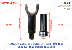 [WYB 429C] COATED-20-TH-SET-YOKE-13''+BARREL-6.75''-DIA-3.50''-42-120