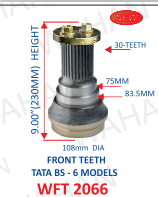 [WFT 2066] FRONT TEETH 30-TH - 200.MM x 108 TUBE DIA. x BOLT TYPE